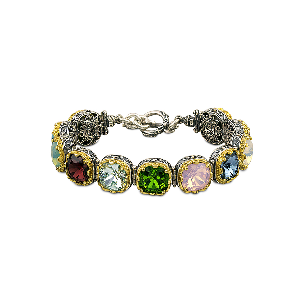 Bracelet with multicolor Swarovski crystals