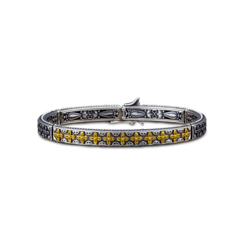 Sterling silver bracelet with crosses
