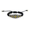 Sterling silver bracelet with crosses and cord