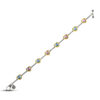 Reversible heart bracelet with multicolor Swarovski crystals