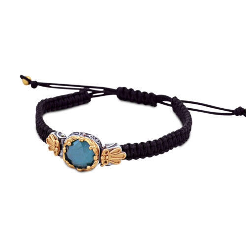 Cord bracelet with Swarovski crystal