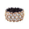 Bracelet with enamel, Swiss blue topaz & zircons