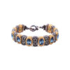 Reversible bracelet with Swarovski crystals and semi-precious stones