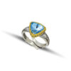 Ring with Swarovski crystal and zircon stones