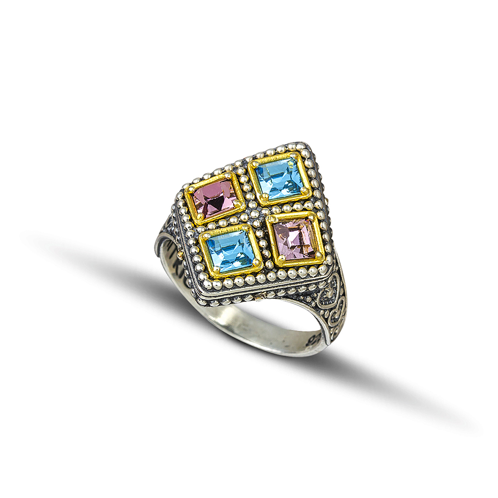 Ring with Swarovski crystals