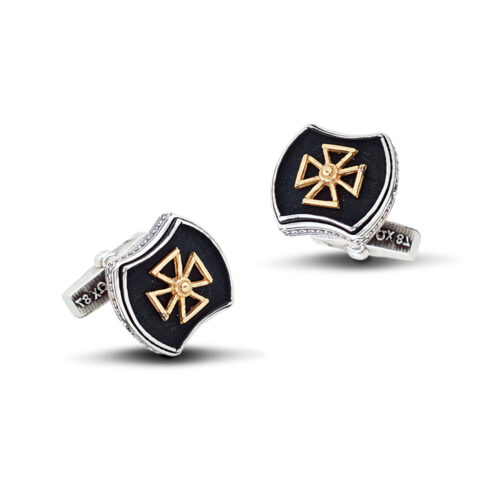 Sterling silver cufflinks with cross
