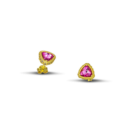 Post earrings with Swarovski crystals