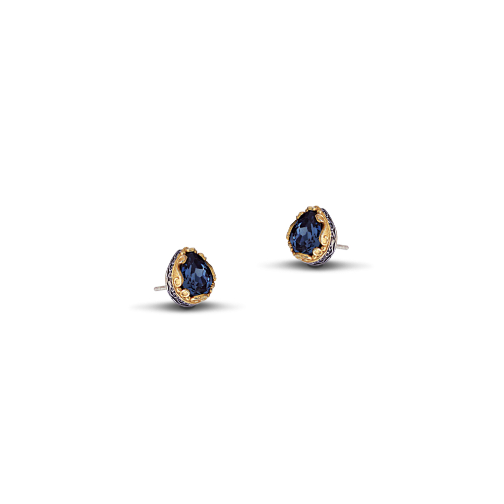 Post earrings with Swarovski crystals