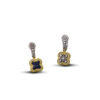 Reversible earrings with zircon