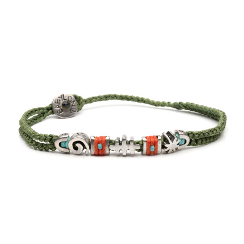 Silver bracelet "Communication, Optimism & Soul"