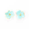 Silver earrings with azure enamel