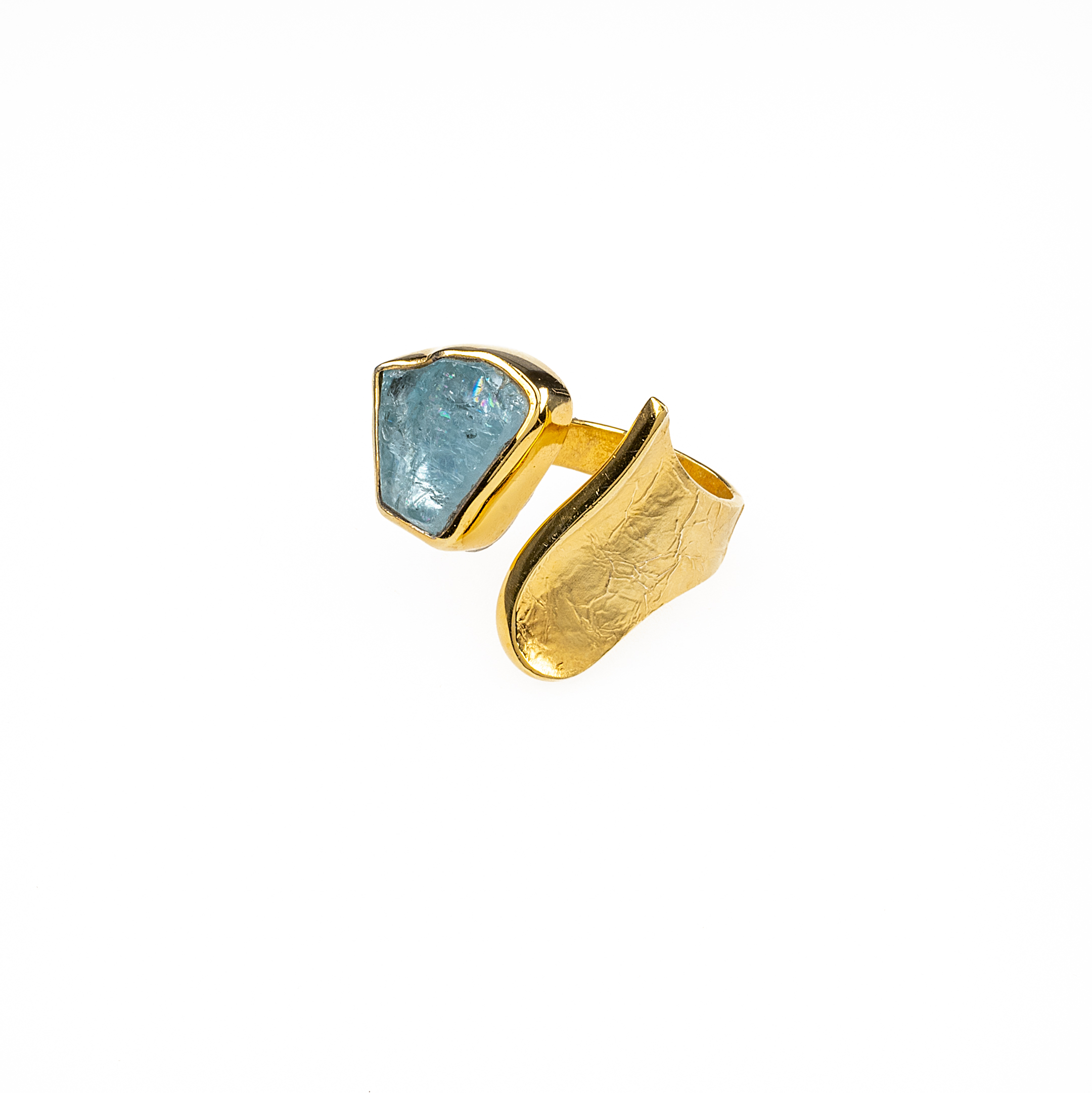 Ring with Aquamarine Gemstone - Image 2