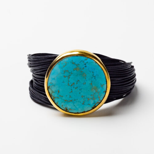 Silver Bracelet Blue Moon with Turquoise Gemstone