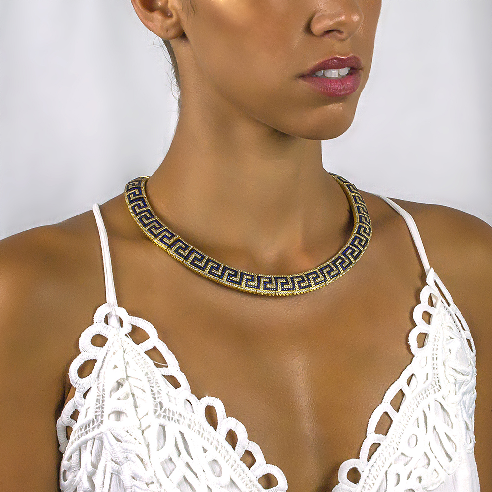 Meander Necklace with Zircon K293 - Image 2
