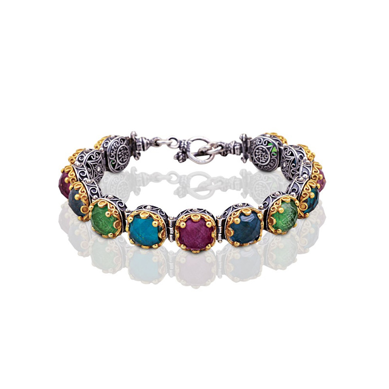 Ασημ΄ένιο Βραχιόλι με Swarovski Κρύσταλλα B42