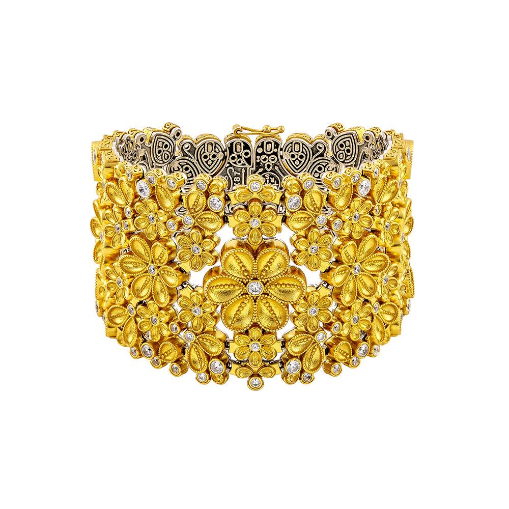 Silver Bracelet with Zircon Stones B208 - Image 2