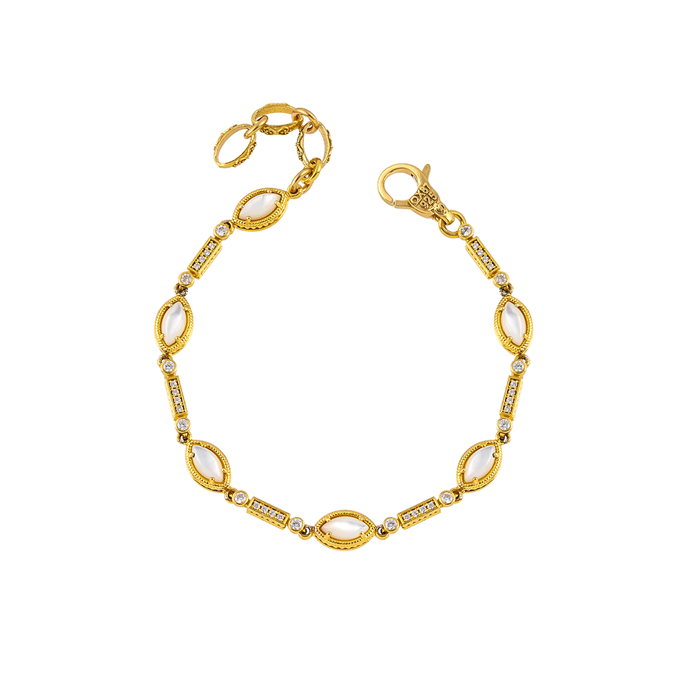 Silver Gold Plated Bracelet B209-2NAV - Image 2