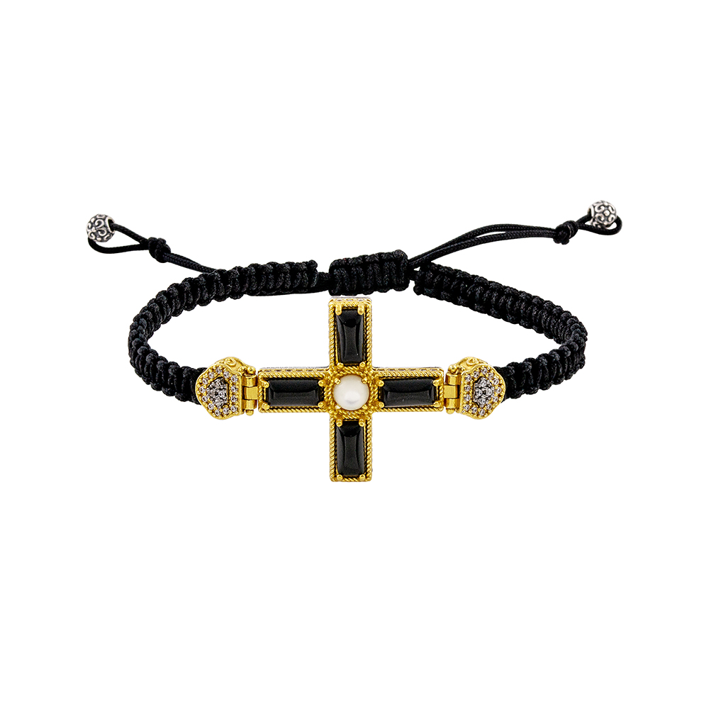 Silver Cross Shaped Bracelet B209-3BA3