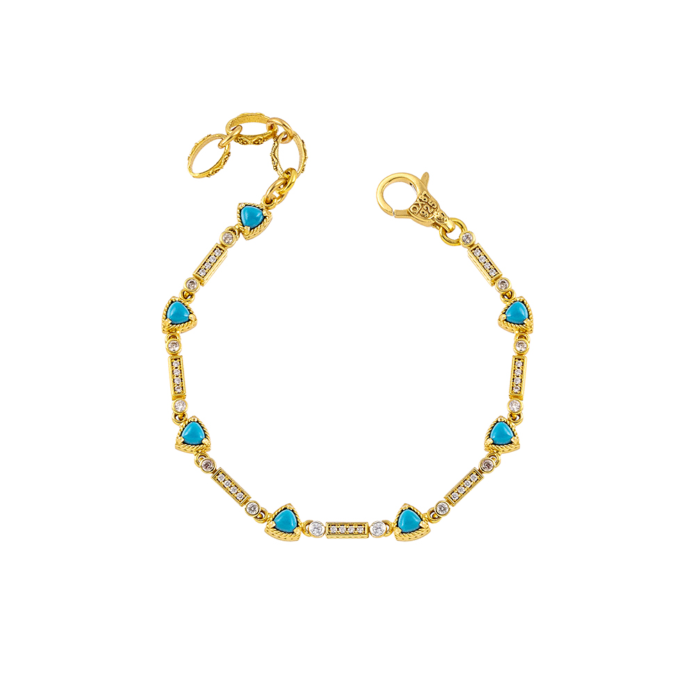 Silver Gold Plated Bracelet B209-4TR - Image 2