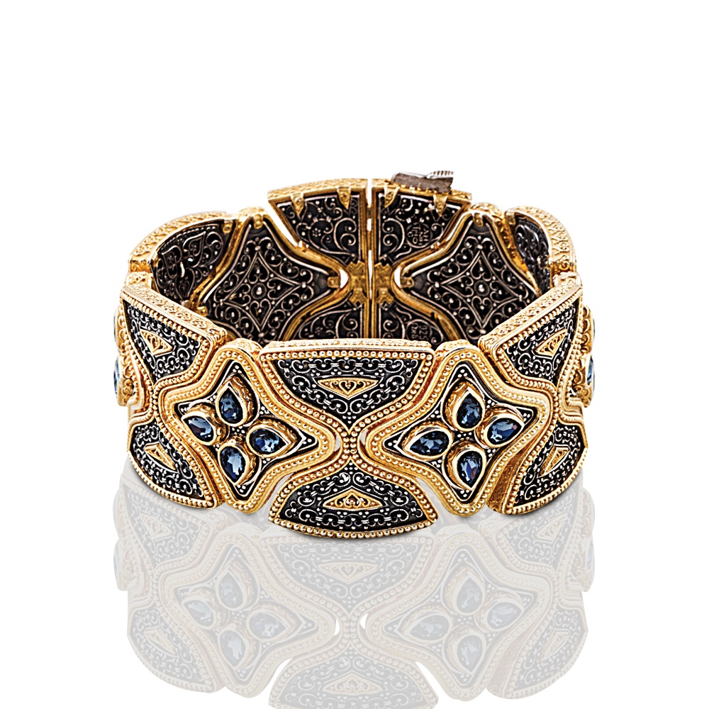 Φαρδύ Βραχιόλι με Swarovski Πέτρες B334