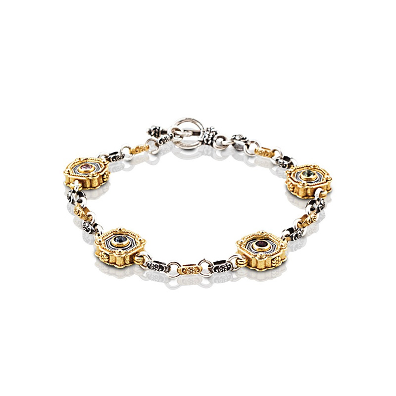 Ασημένιο Βραχιόλι με Swarovski Κρύσταλλα B356