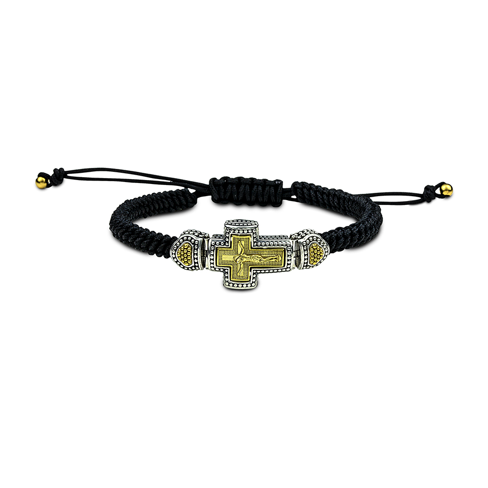 Macrame Bracelet with Cross B443