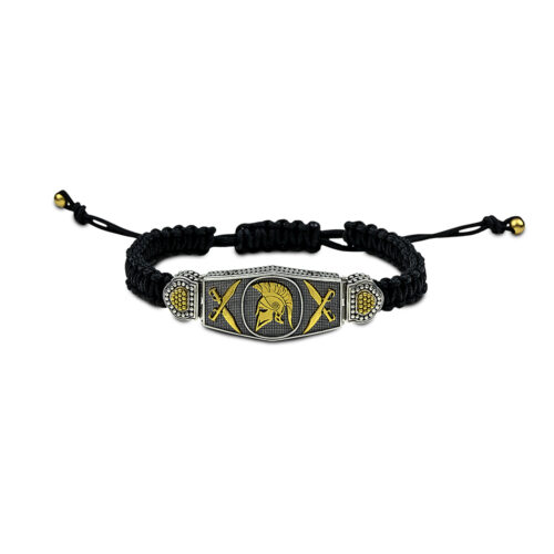 Macrame Bracelet with Spartan Warrior B99-3