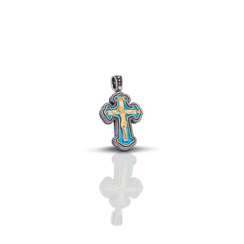 Silver Cross with Enamel C10