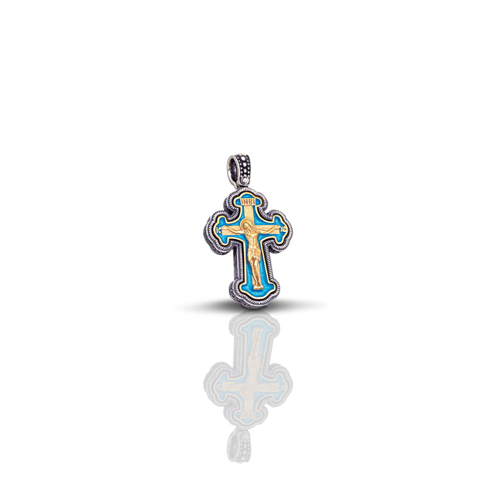 Silver Cross with Enamel C10