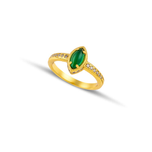 Silver Gold Plated Ring D209-2NAV