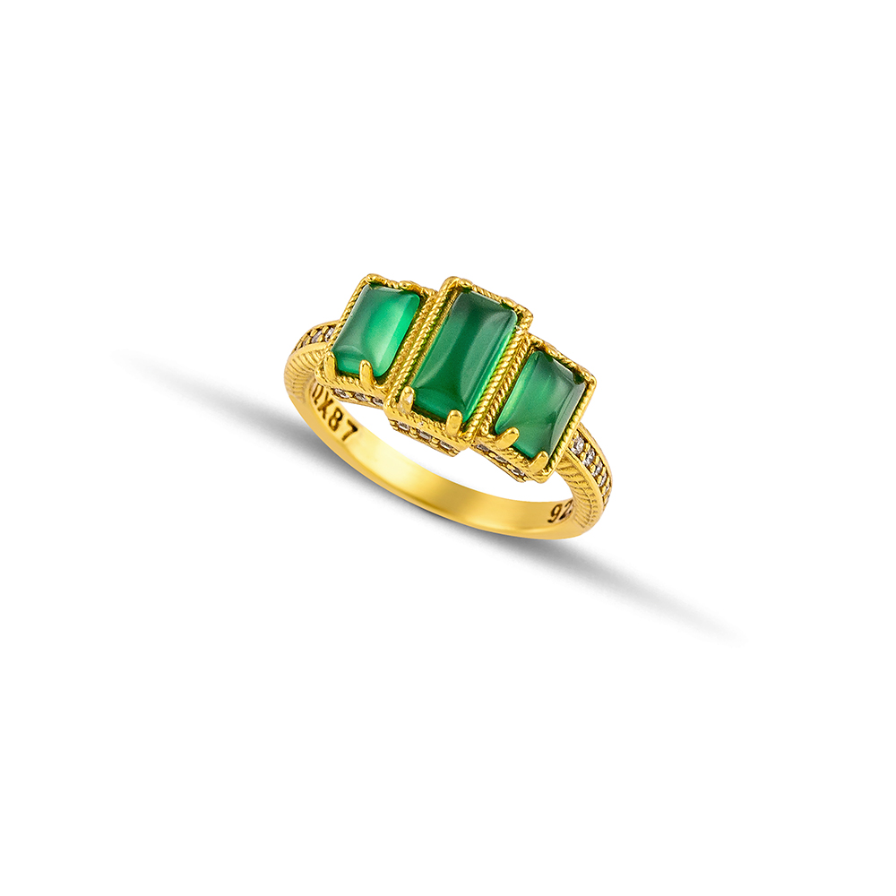 Silver Gold Plated Ring D209-3BA1