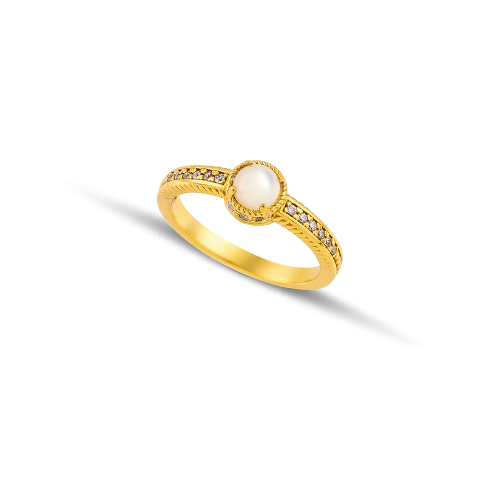 Silver Gold Plated Ring D209-5RO