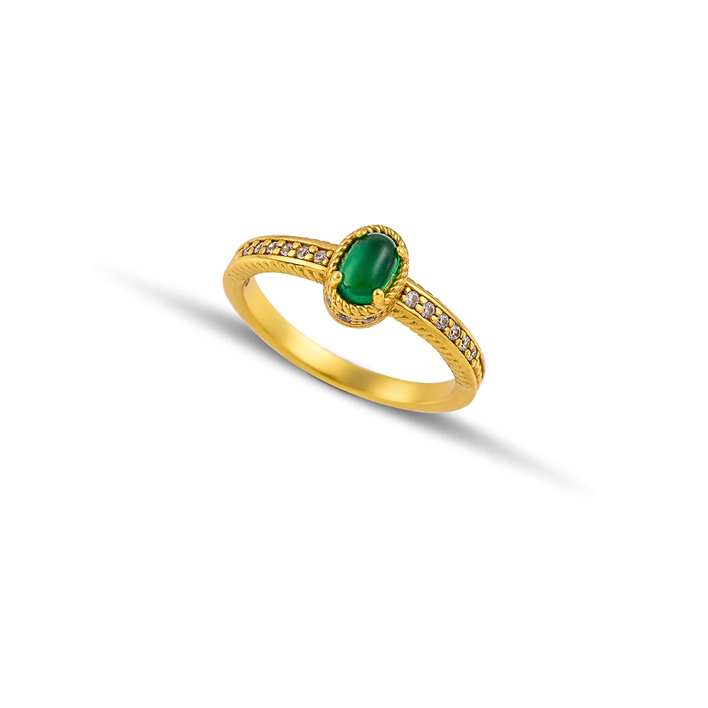 Silver Gold Plated Ring D209OV - Image 2