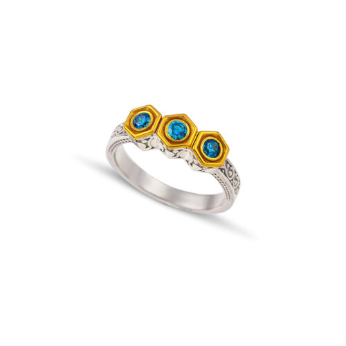 Silver Ring with Zircon Stone D211-2