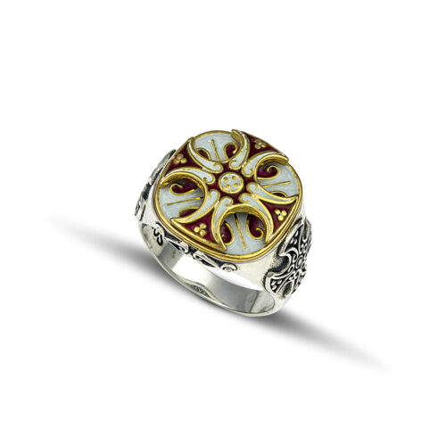 Silver Enamel Ring D233
