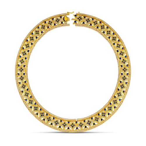 Silver Necklace with Zircon Stones K206