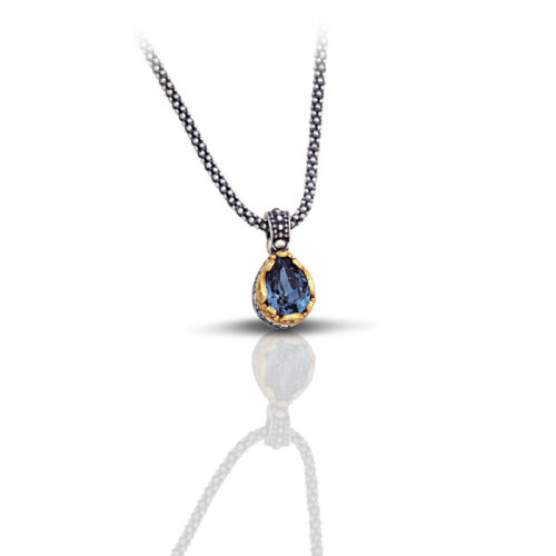 Ασημένιο Μενταγιόν με Swarovski Κρύσταλλα M048