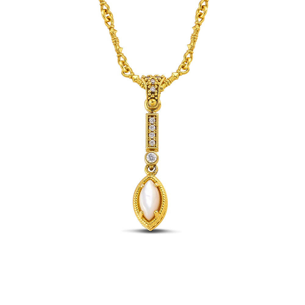 Silver Gold Plated Pendant Without Chain M209-2NAV