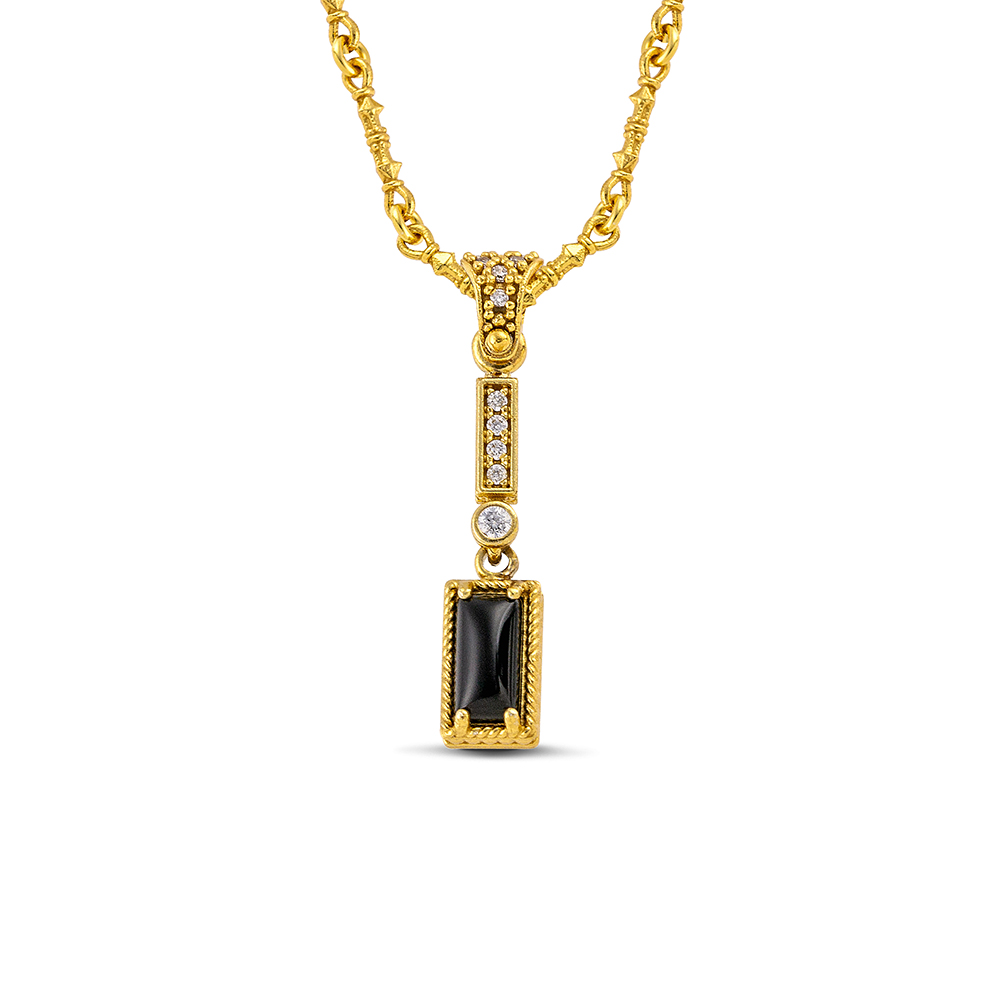 Silver Gold Plated Pendant with Gold Plated Chain M209-3BA
