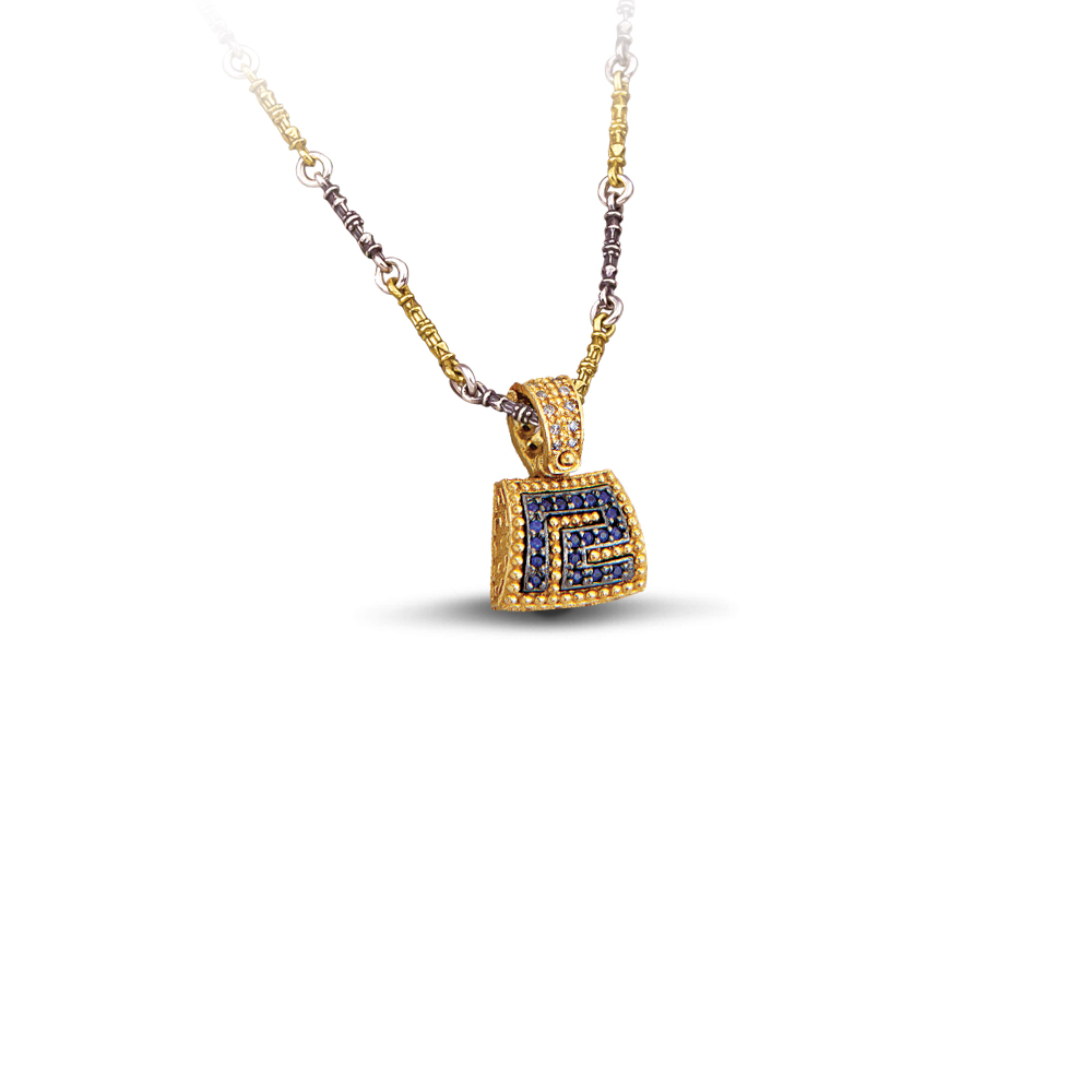 Pendant Meander with Zircon M9 Without Chain