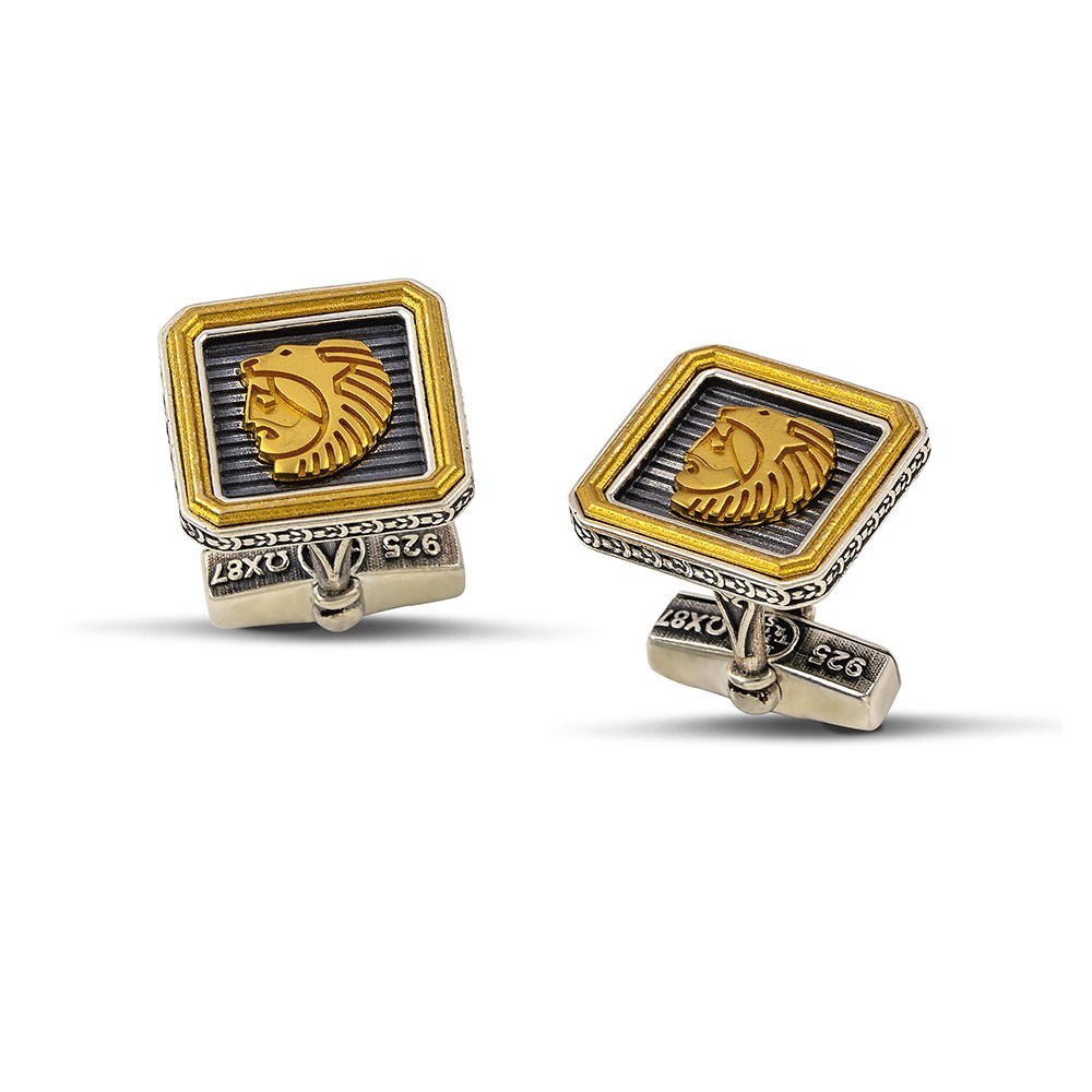 Silver Cufflinks with the Nemean Lion MA179
