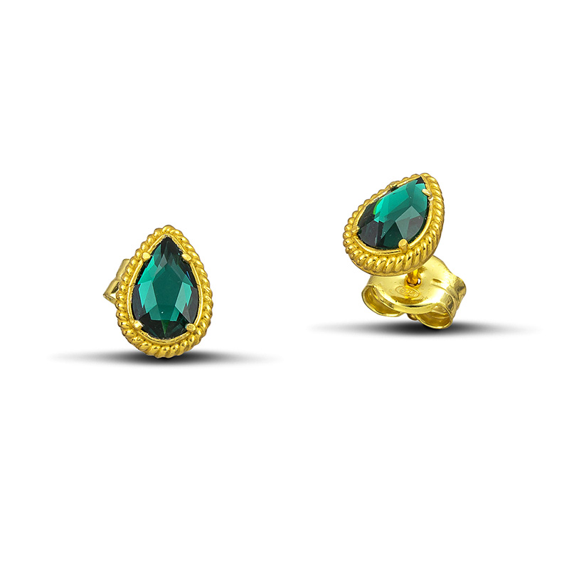 Stud Earrings with Crystals S131-2
