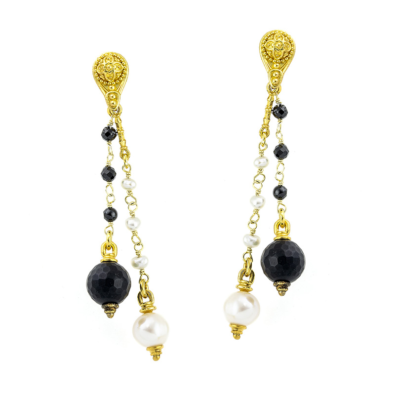 Earrings with Mineral Stones S135-16