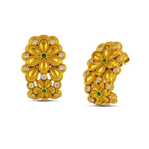 Silver Earrings with Zircon Stones S208-4