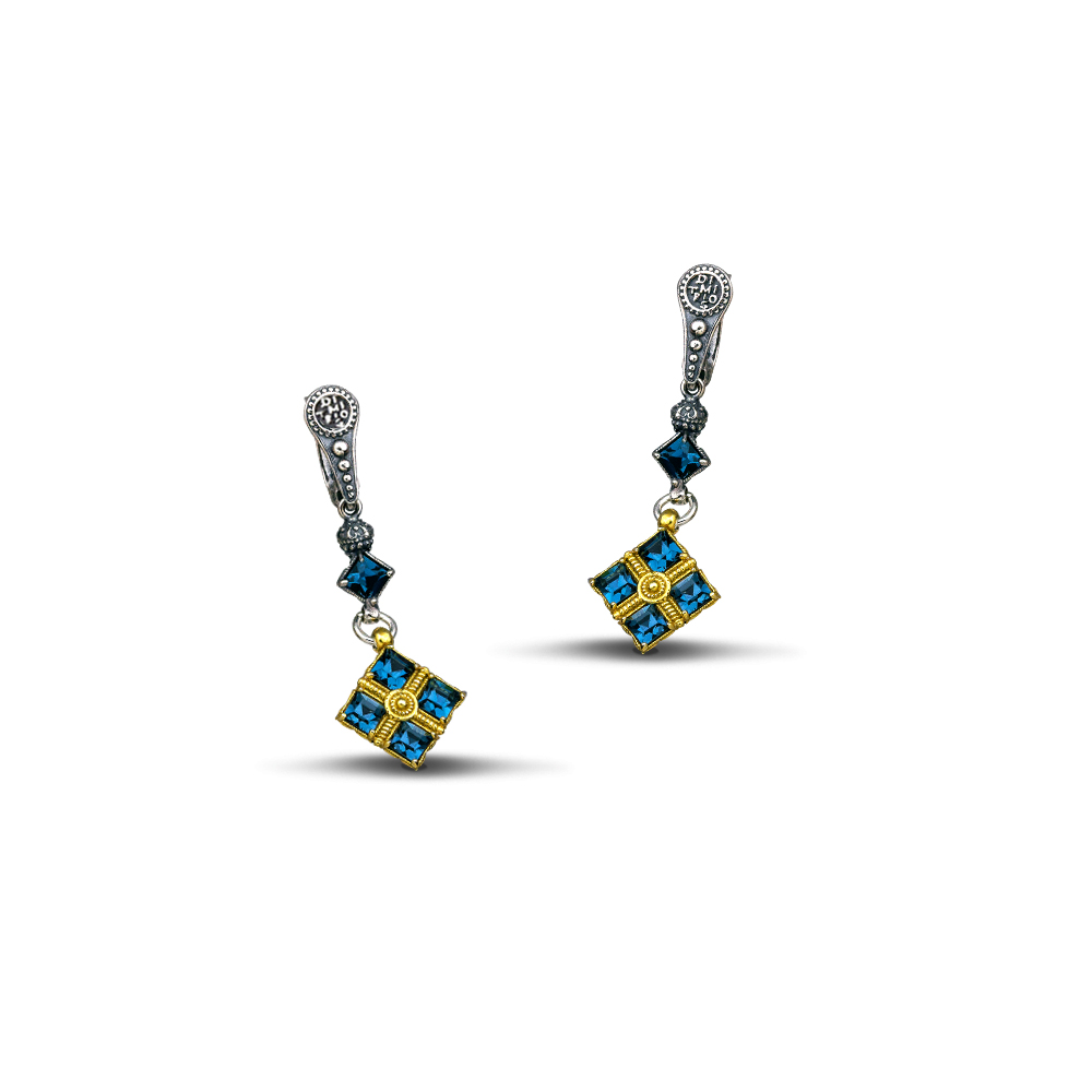 Silver Earrings with Swarovski Stones S239