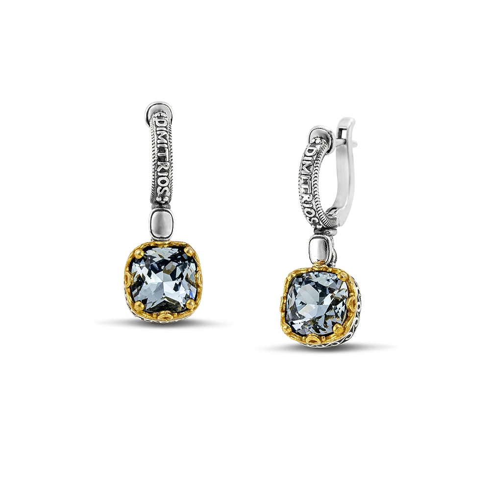 Silver Earrings with Swarovski Crystals S042