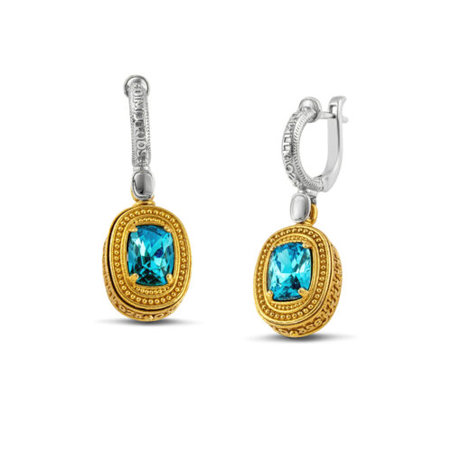 Swarovski or Cat Eye Double Sided Earrings and Semi-Precious Stones S69