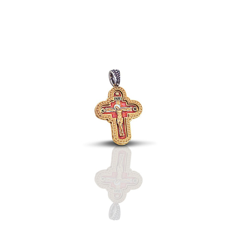 Silver Cross with Enamel C13