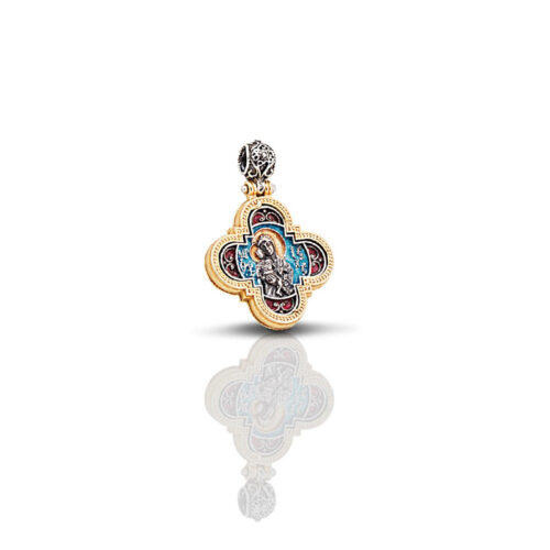 Ασημένιος Σταυρός με Σμάλτο C227
