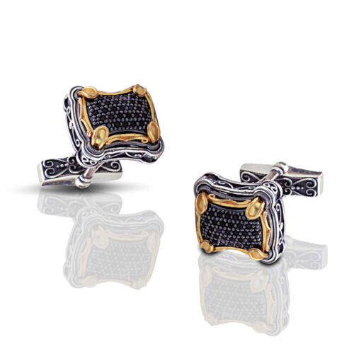 925 cufflinks with zircon stones